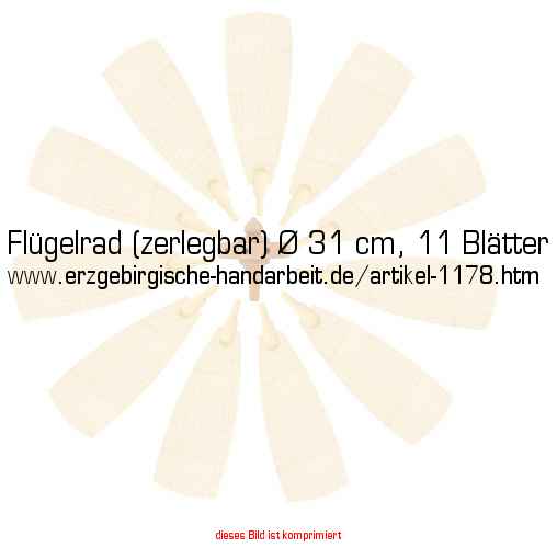 Bild vom Artikel Flügelrad (zerlegbar) Ø 31 cm, 11 Blätter