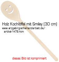 Bild vom Artikel Holz Kochlöffel mit Smiley (30 cm)