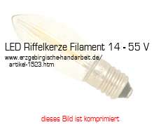 Bild vom Artikel LED Riffelkerze Filament 14 - 55 V